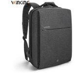 Guiñando el ojo de la mochila de los hombres moda / carga USB / impermeable / mochila portátil de 15.6 pulgadas mochila escolar para niños gris oscuro