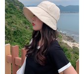Sombrero de cubo de verano para mujer, sombrero de ala ancha con visera, gorra de béisbol para mujer, sombrero de playa, sombrero de pescador, sombrero de verano relajado, sombrero para el sol negro