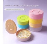 Caja de esponjas con cojín de aire vacío, estuche de maquillaje portátil, contenedor a prueba de polvo, caja de almacenamiento transpirable, cajas de embalaje, 1 ud.