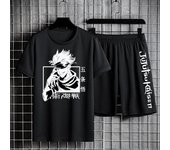 Jujutsu Kaisen-Conjunto de camiseta, pantalones cortos informales con estampado de Anime, chándal, pantalones de chándal, ropa deportiva para hombre, moda de verano L