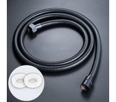Accesorios de plomería para calentador de agua de baño, manguera de ducha a prueba de explosiones de acero inoxidable de 1,5 m plata
