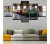 Cuadro de 5 paneles de un clásico coche antiguo 911, obra de arte moderna, lienzo, póster impreso en HD, imagen para pared, sala de estar, decoración del hogar 20x35cm*2  20x45cm*2  20x55cm*1