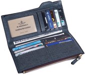 Las carteras del monedero de la moda para los hombres con el pequeño dinero del tenedor de la chequera monederos el nuevo dólar del diseño adelgazan azul
