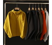 Chaqueta de manga larga para exteriores para hombre/mujer, impermeable, cortavientos, abrigos con capucha y cremallera, Top para pareja M gris