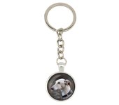 Galgo, galgo inglés - llavero con tu foto, adorno para llaves, colgante para bolso de la marca Art-Dog plata