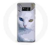 Coque pour Samsung Galaxy S8 Plus Turc de van Chat oeil bleu et oeil jaune