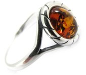 Bague Argent 'Inspiration' ambre 52