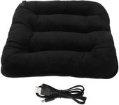 Cojín calefactor de grafeno para oficina, cojín calefactor eléctrico, carga USB, multifuncional, lavable y cálido. negro