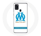 Coque Samsung Galaxy A21S om marseille logo blanc
