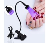 Lámpara de uñas UV LED, lámpara de uñas profesional con pinza para secado de uñas, lámpara de uñas con luz ultravioleta de estilo americano, secador de escritorio flexible con clip y USB para manicura CN