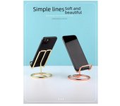 Soporte nórdico de arte creativo europeo en hierro: Soporte universal para pantalla de teléfono/tableta y tarjetas de presentación. oro