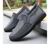 Zapatillas de verano para hombre, zapatos casuales de moda para caminar, mocasines transpirables para hombre, zapatos casuales para hombre 39 negro