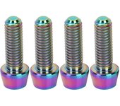 4 tornillos cónicos de aleación de titanio para bicicleta de montaña, M5 x 15 mm, tornillos fijos para vástago de bicicleta.