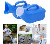 Inodoro portátil de 1000 ml para coche, viaje, campamento, botella de orina, ayudante para orinar, asa para almacenamiento, orinal para hombre, discapacidad Z7m0