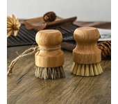 Cepillo para platos de cocina Mango de madera y sisal de coco Herramientas de limpieza multifuncionales Cepillo para fregar de cocina beige