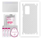 apgo Protective Skin Sticker for the back+sides compatible with Huawei P40 Pro, Full Wrap Film, Foil, Vinyl - Pattern Transparent Carbon