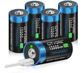Batería recargable de iones de litio para cámara RC, accesorios para Dron, estufa de Gas, 1,5 VD, tipo C, USB D R20 LR20 1pcs azul