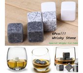 6 uds cubos de mármol bebidas de whisky enfriar hielo barra de piedra accesorios de cóctel blanco