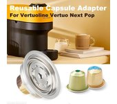Adaptador de cápsulas reutilizables iCafilas para máquina Vertuo Next Pop compatible con cápsulas de café originales Nespresso