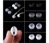 Soft Headset Shockproof Earphone Replacement Silicone Earbuds Cover Ear pads Case Earplug Protector blanco