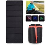 Saco de dormir para clima frío de 20 grados, saco de dormir eléctrico recargable ultraligero, saco de dormir con manta calefactable