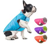 Chaqueta Reversible para perros pequeños, ropa reflectante de invierno de dos colores para perros grandes, abrigo para Chihuahua, chaleco para Bulldog Francés XS púrpura