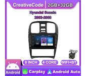 8 pulgadas Android WIFI para Hyundai Sonata 2003-2009 con botón perilla Radio de coche reproductor de vídeo Multimedia 2 din Carplay GPS Autoraido 2 + 32GB 1+32GB