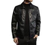 Chaqueta de cuero informal para hombre para otoño e invierno Chaqueta de motociclista para hombre Chaqueta de cuero sintético con solapa coreana delgada para hombre M amarillo