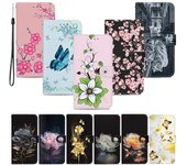 Para Motorola G14/Edge 40/Moto E13 G73 G72 E22 G32 G62 G42 Funda tipo billetera Funda con tapa floral de cuero PU con tarjetero Funda protectora con función atril Moto Edge 40 Neo