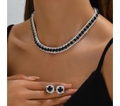 Conjunto de joyas de moda para mujer negro