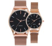 Reloj de pareja popular 1314, reloj de mujer, reloj de cuarzo para hombre, reloj de pareja con imán de hierro, imán perezoso