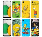Funda de silicona negra de Los Simpsons para Samsung Galaxy A01, A03, A04, A05, A10, A20, A21, A30, A50, S, A6, A8 Plus, A7 2018 Samsung A30S