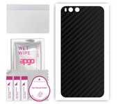 apgo Protective Skin Sticker for the back compatible with Xiaomi Mi Note 3, Wrap Film, Foil, Vinyl - Pattern Carbon Black