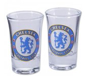 Pack de dos vasos de chupito con la marca de la palabra local del Chelsea FC One Size