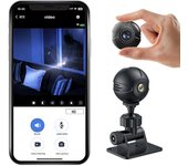 Cámara portátil WiFi Cámara de acción deportiva Grabadora de video inalámbrica Compatible con aplicación de visualización remota Movimiento negro