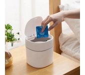 Mini contenedores de basura pequeños, cesta de basura de escritorio, mesa para el hogar, cubo de basura de plástico, suministros de oficina, caja de barril de artículos diversos