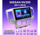 Radio de coche Android 2 DIN para NISSAN NV200 2011-2018, reproductor multimedia, unidad principal, estéreo, navegación GPS, WIFI, 1+16 GB 1+16GB