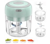 Mini picadora de ajo eléctrica de 250 ml, portátil, USB, para carne, machacador de ajo, jengibre triturado, trituradora de verduras, utensilios de cocina
