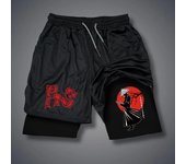 Pantalones cortos de verano para hombre, pantalones cortos con estampado de letras RS, pantalones cortos 2 en 1 de secado rápido, pantalones cortos blancos y negros de dos pisos, ropa de calle de dragón XXXL