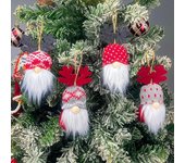 Colgante de gnomo, gnomos finos para mano de obra, adorno colgante para árbol de Navidad, decoraciones festivas para el hogar B