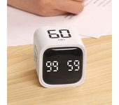 Temporizador digital mini de 5/10/30/60 minutos y cuenta regresiva personalizada, temporizador electrónico, vibración silenciosa y alerta de sonido ajustable, temporizador visual negro