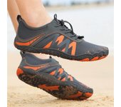 Zapatos de agua para hombres y mujeres, zapatos acuáticos de playa, sandalias de natación, drenaje, zapatos deportivos para vadear, navegación de secado rápido, pies descalzos, yoga, gimnasio, pesca, surf, zapatillas de deporte 36 negro