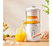 Exprimidor inalámbrico de zumo lento, automático, de naranja y limón, con carga USB, separador de zumo, extractor de frutas portátil, exprimidor a presión. verde
