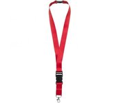 Lanyard Bullet Yogi con hebilla desmontable 50 x 2.5 rojo