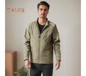 Abrigo de algodón para hombre, chaqueta acolchada de manga larga con cuello alto y bolsillos con abertura con cremallera, abrigo resistente al viento de color sólido XXXL gris