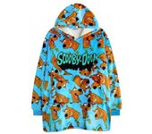 Scooby Doo Sudadera con capucha y estampado integral de personajes para niños One Size marrón/azul