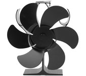 Ventilador de estufa de leña de 6 aspas con encendido automático y resistencia a altas temperaturas