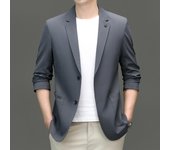 Nueva chaqueta de traje de color sólido para hombre, versión coreana, moderna, elegante, ajustada, informal de negocios, traje individual, traje casual M