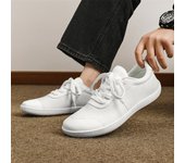 Zapatos planos transpirables de moda para hombre, recién llegados, 2024, zapatos casuales para hombre, zapatillas de deporte para hombre con cordones, zapatos vulcanizados cómodos de marca para hombre 37 blanco