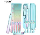 Cepillo de dientes eléctrico portátil Yunchi Sonic para adultos, 5 modos, temporizador inteligente de 2 minutos, recargable por USB, carga rápida de 4 horas, dura hasta 45 días